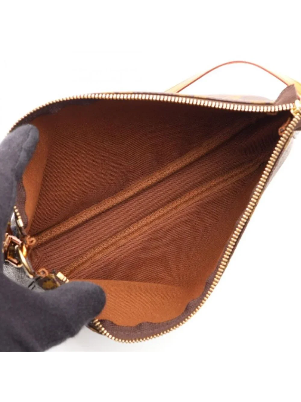 Louis Vuitton Pochette Accessory Soir Canvas Leather Handbag